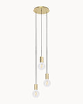 Pozueta 3 Light Pendant Brass