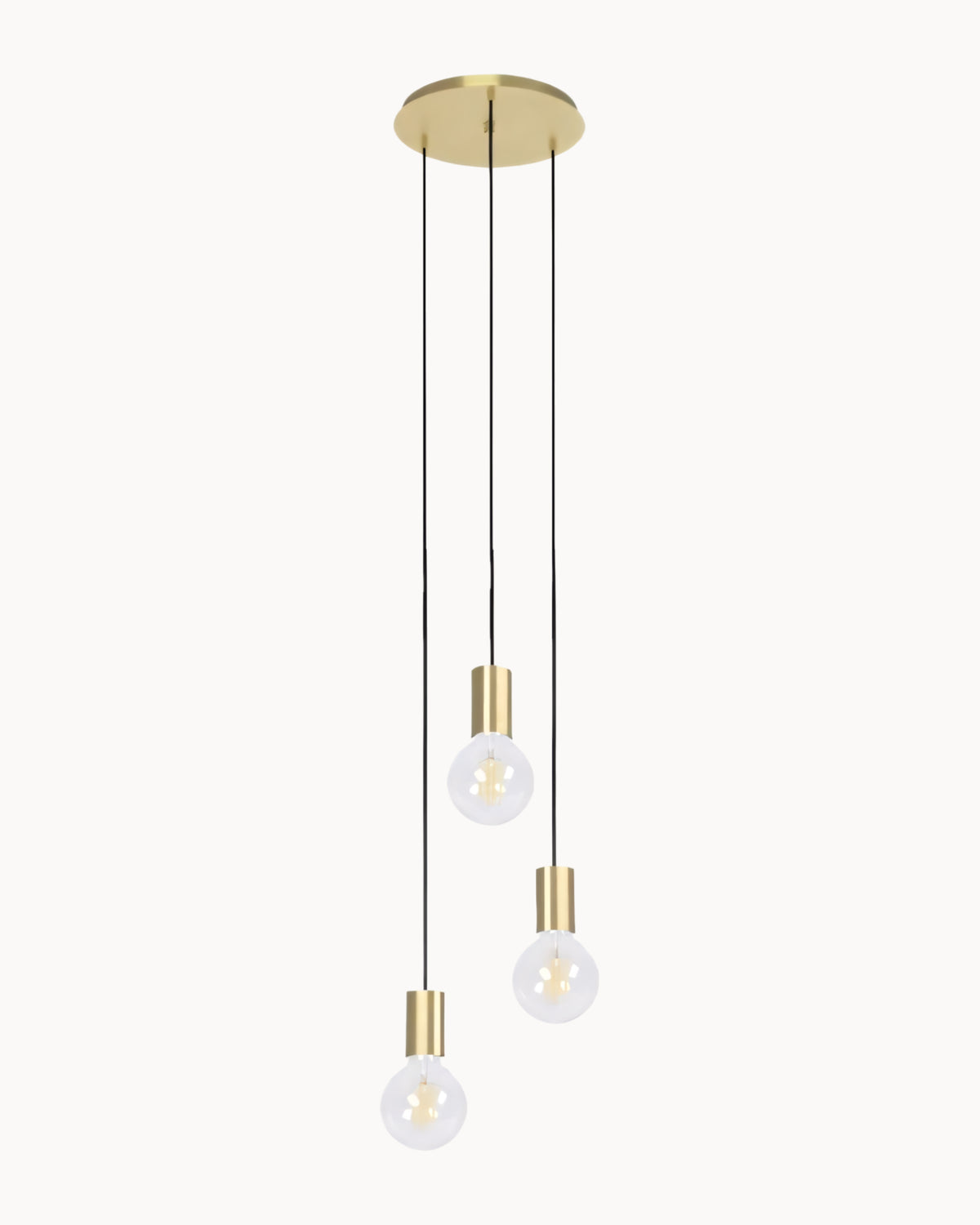 Pozueta 3 Light Pendant Brass
