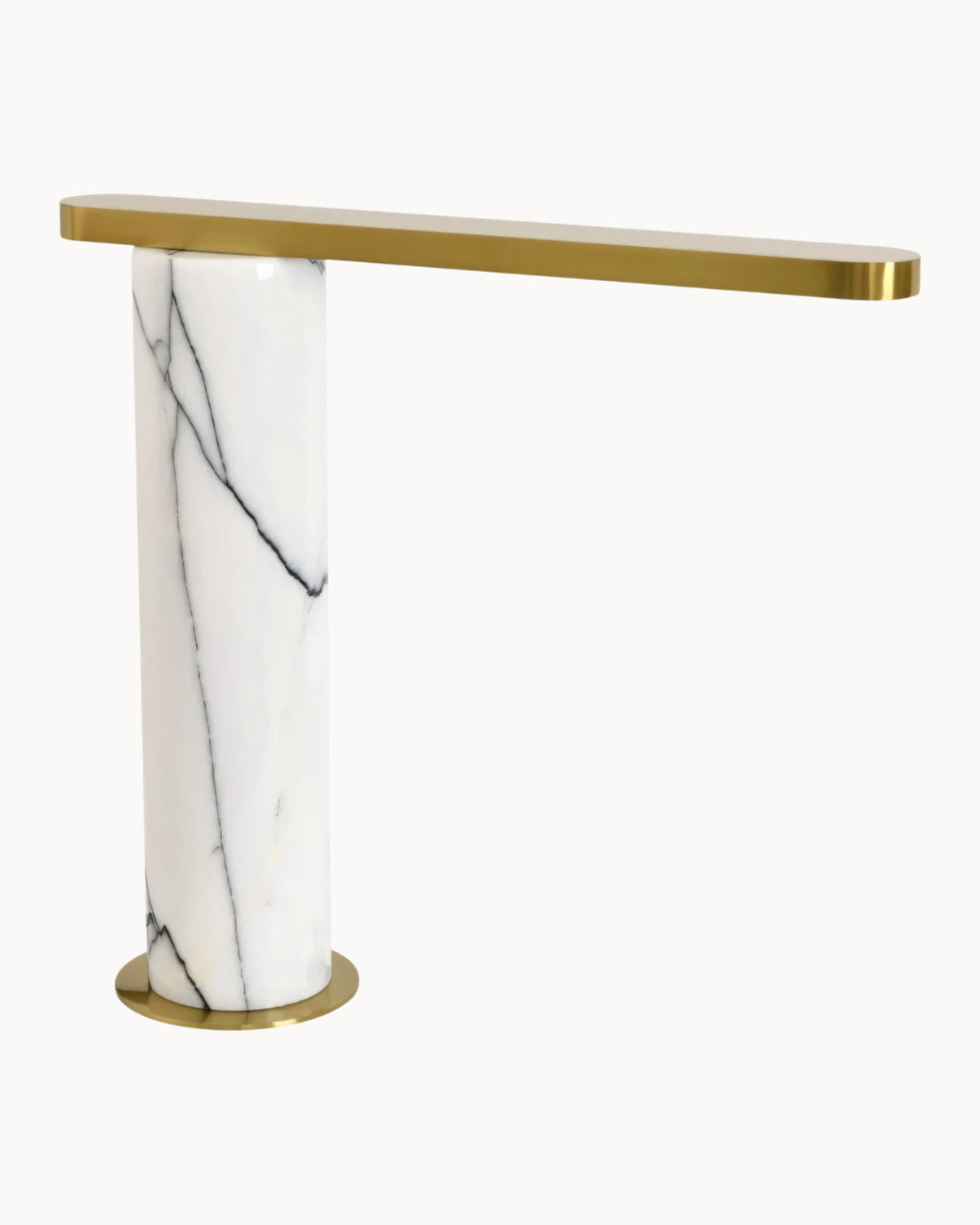 Pietro Table Lamp White Marble with Aged Brass