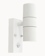 White wall light with sensor