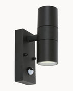 Liro Wall Light with Sensor Black