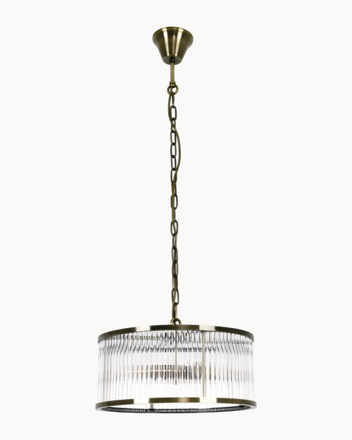 Corbelle 400mm 4 Light Pendant Antique Brass
