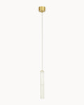 Laurent Alabaster Glass Pendant Aged Brass