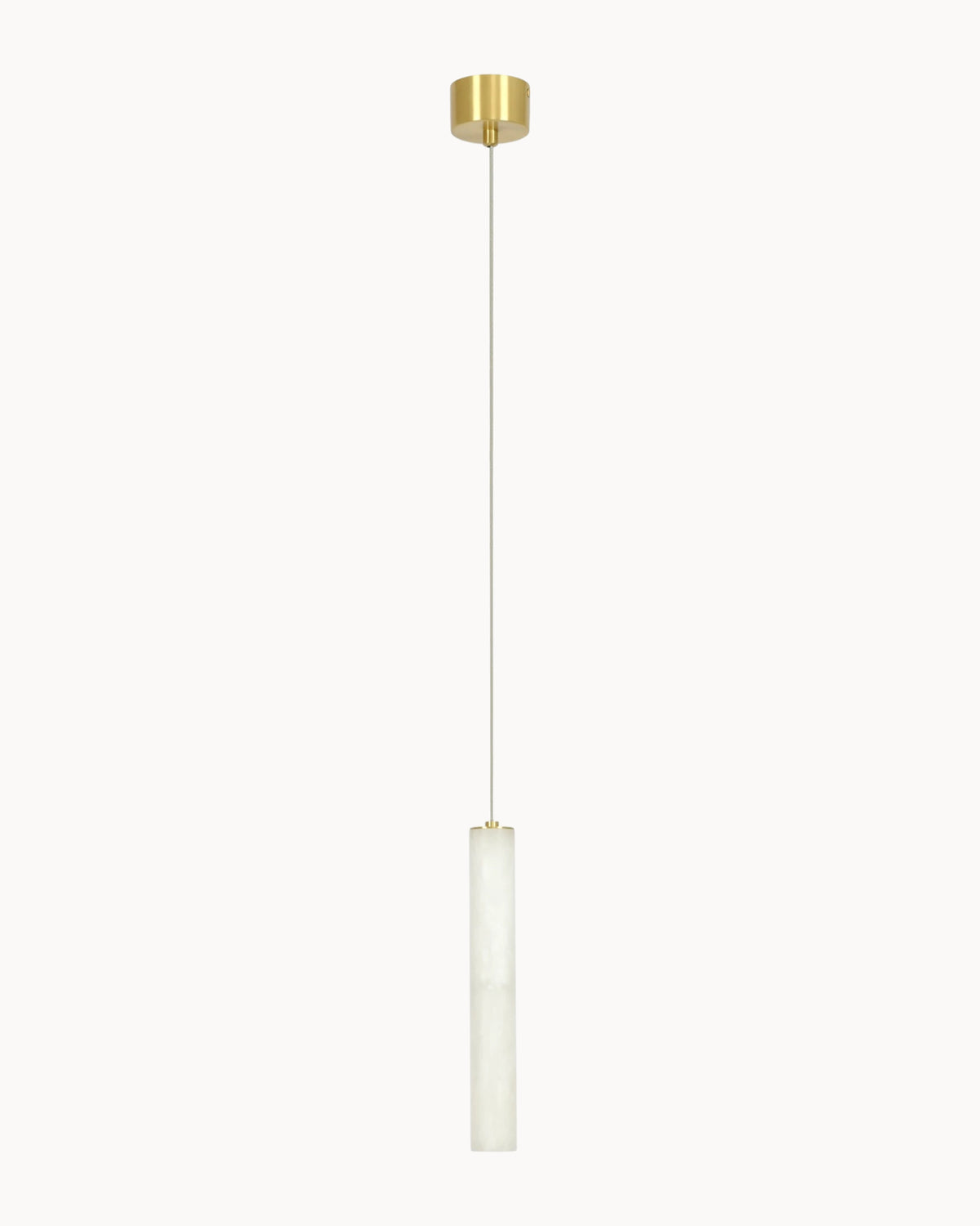 Laurent Alabaster Glass Pendant Aged Brass