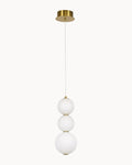 Santos 3 Light Dimmable Pendant Brass with Opal Glass