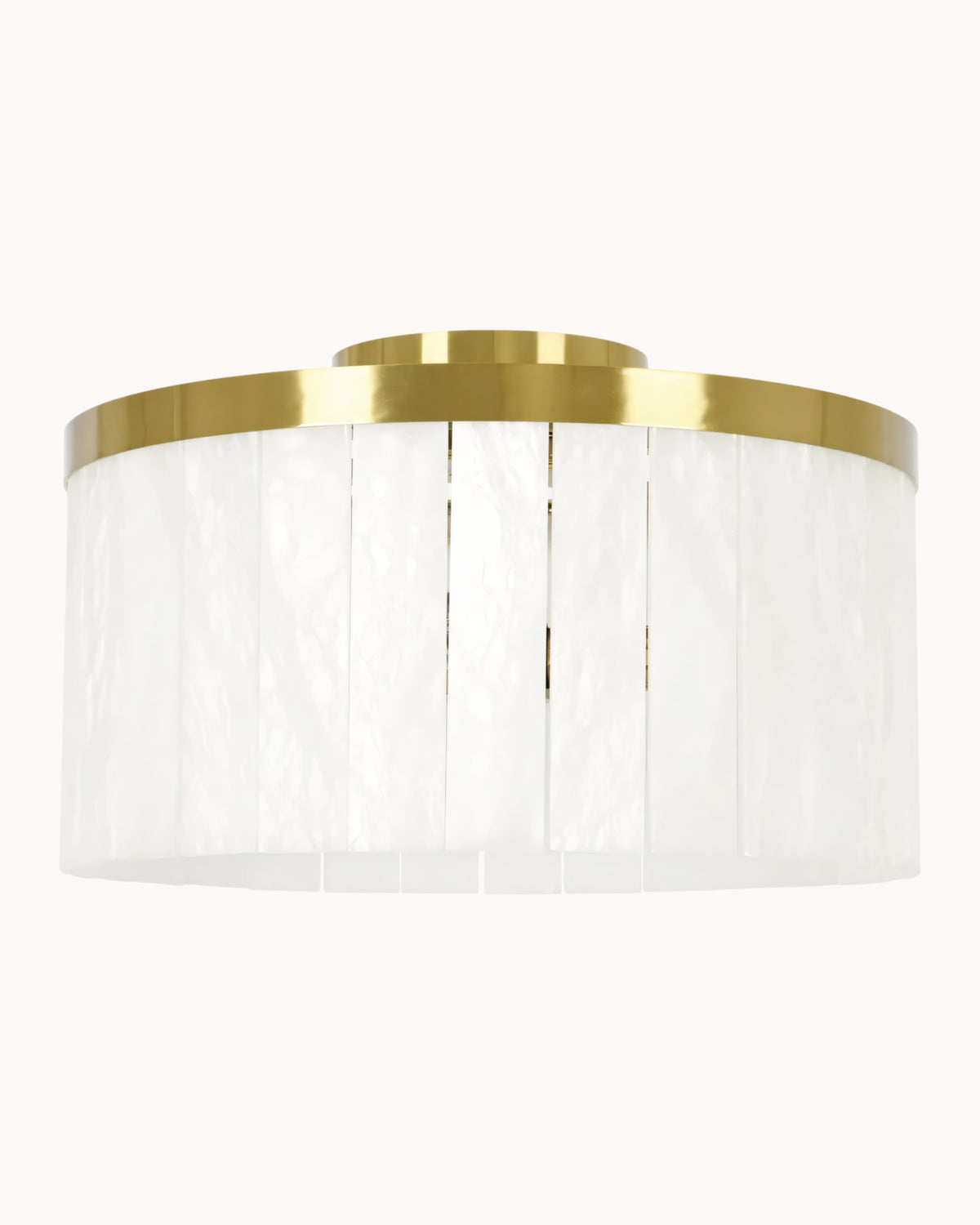 Marmont 4 Light Alabaster Pendant Aged Brass