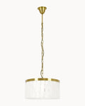Marmont 4 Light Alabaster Pendant Aged Brass