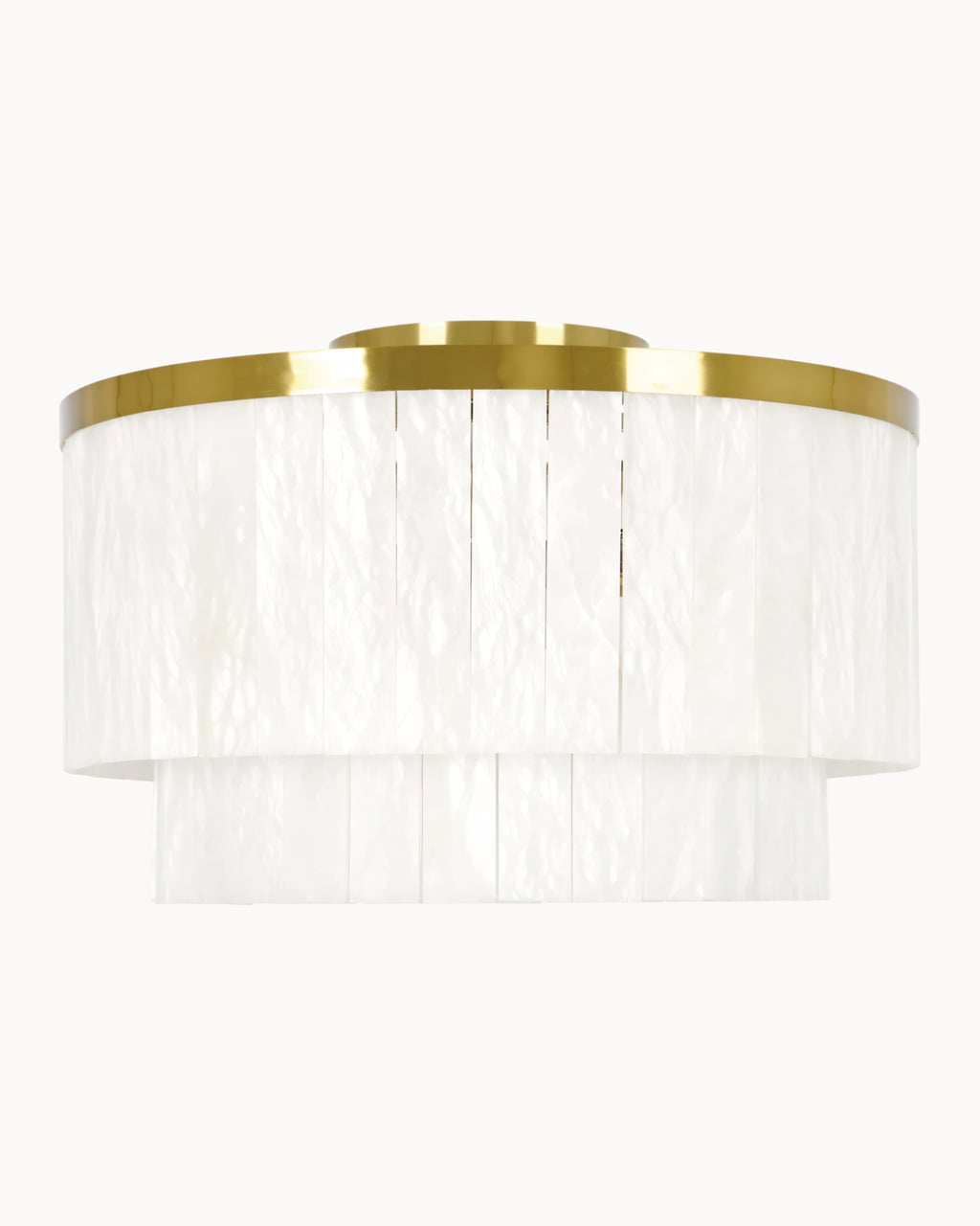 Marmont 10 Light Alabaster Pendant Aged Brass