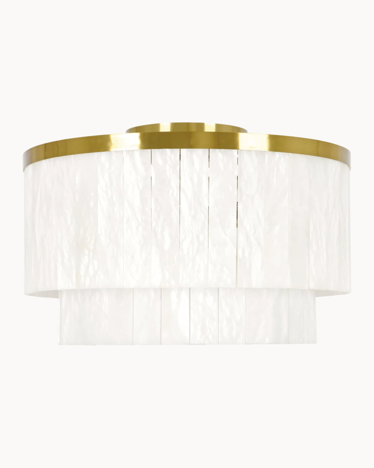 Marmont 10 Light Alabaster Pendant Aged Brass