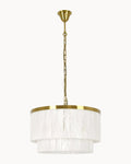 Marmont 10 Light Alabaster Pendant Aged Brass