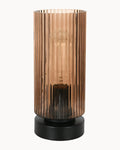 Carle Touch Table Lamp with USB Port Black/Sepia