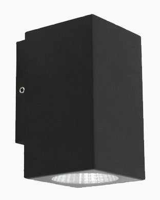 Black LED exterior wall light