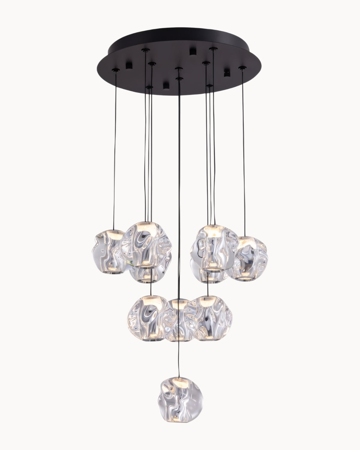 Modica 10 Light Dimmable Pendant Chrome