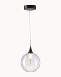 Boleto Pendant Black with Clear Glass