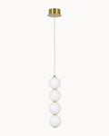 Santos 4 Light Dimmable Pendant Brass with Opal Glass