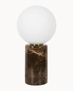 Brown marble base table lamp