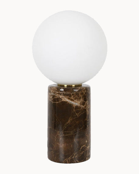 Brown marble base table lamp