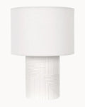 Faros Gypsum Table Lamp White