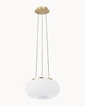 Optica 280mm Pendant Brass with Opal Glass