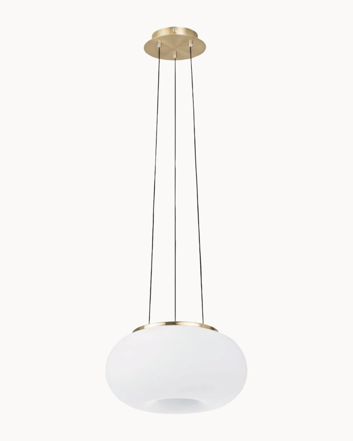 Optica 280mm Pendant Brass with Opal Glass