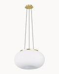 Optica 380mm Pendant Brass with Opal Glass