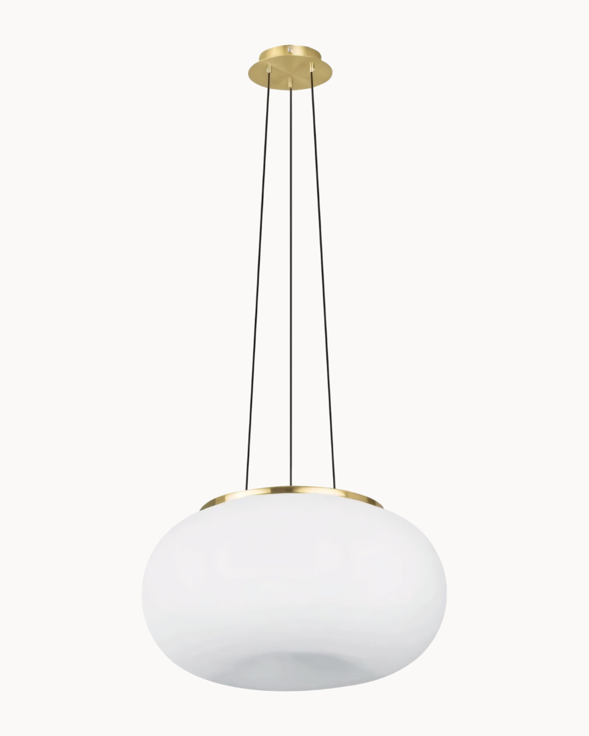Optica 380mm Pendant Brass with Opal Glass