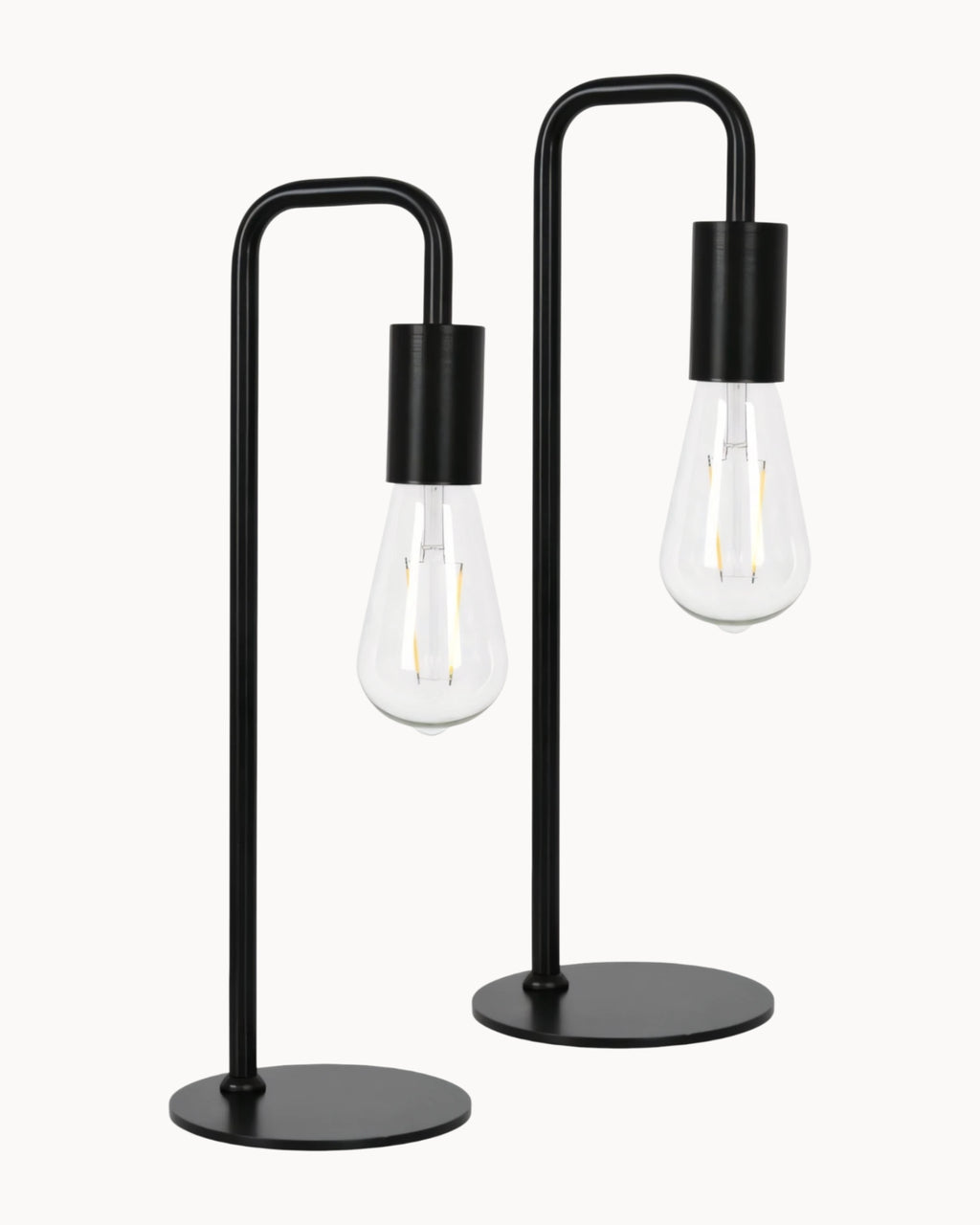 Rhoda Twin Pack Table Lamps Black