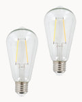 Twin pack ST64 ES/E27 filament bulbs