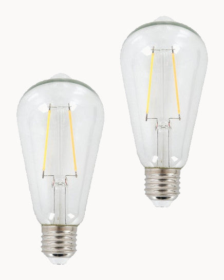 Twin pack ST64 ES/E27 filament bulbs
