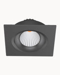 Architectural 95mm IP54 10W 3000K Tiltable Downlight Black