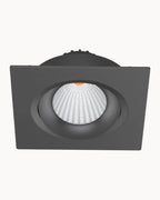 Architectural 95mm IP54 10W 3000K Tiltable Downlight Black