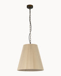 Cardini 1 Light Pendant Bronze with Natural Shade