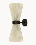 Cardini Wall Light Bronze with Natural Shade