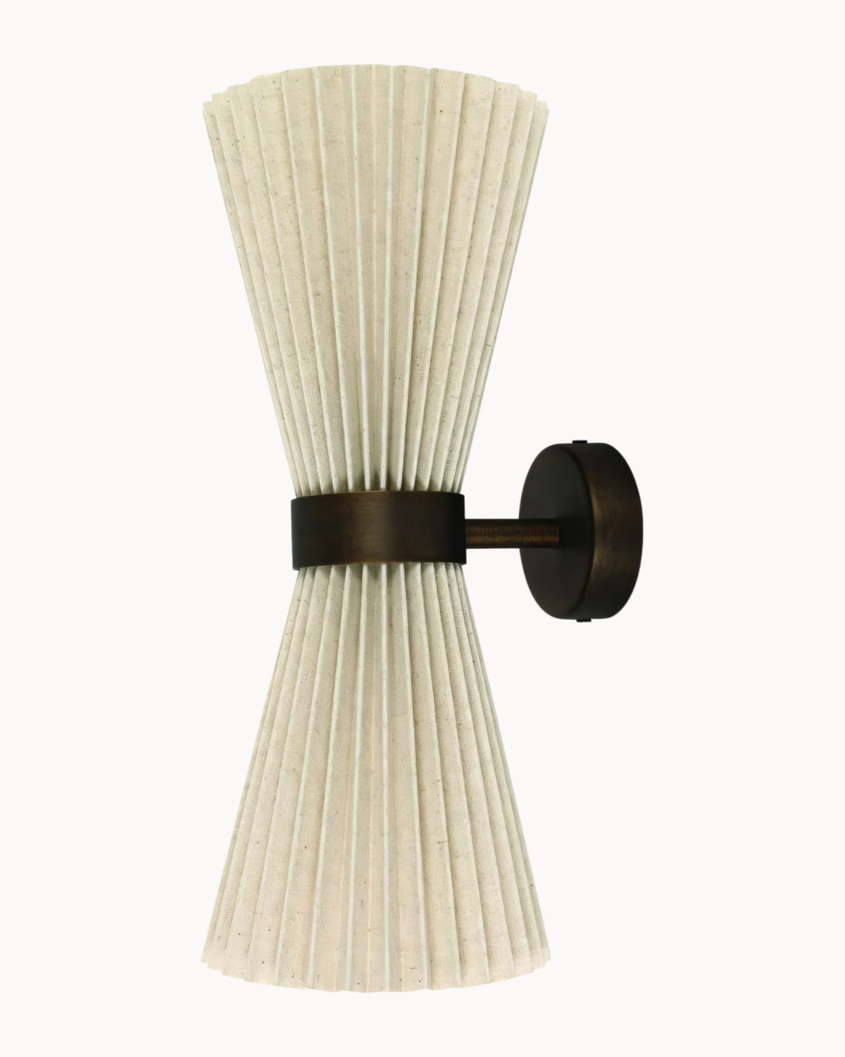 Cardini Wall Light Bronze with Natural Shade
