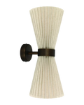 Cardini Wall Light Bronze with Natural Shade