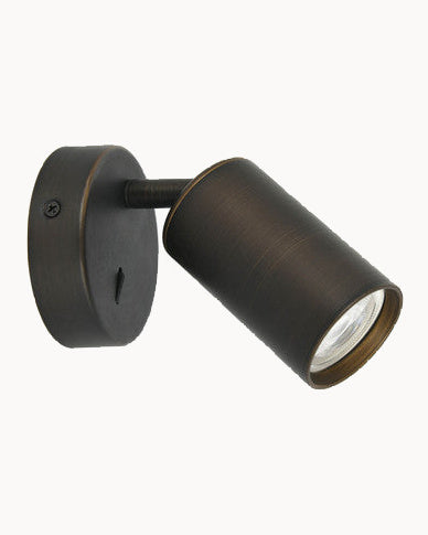 Bronze spotlight with adjustable head