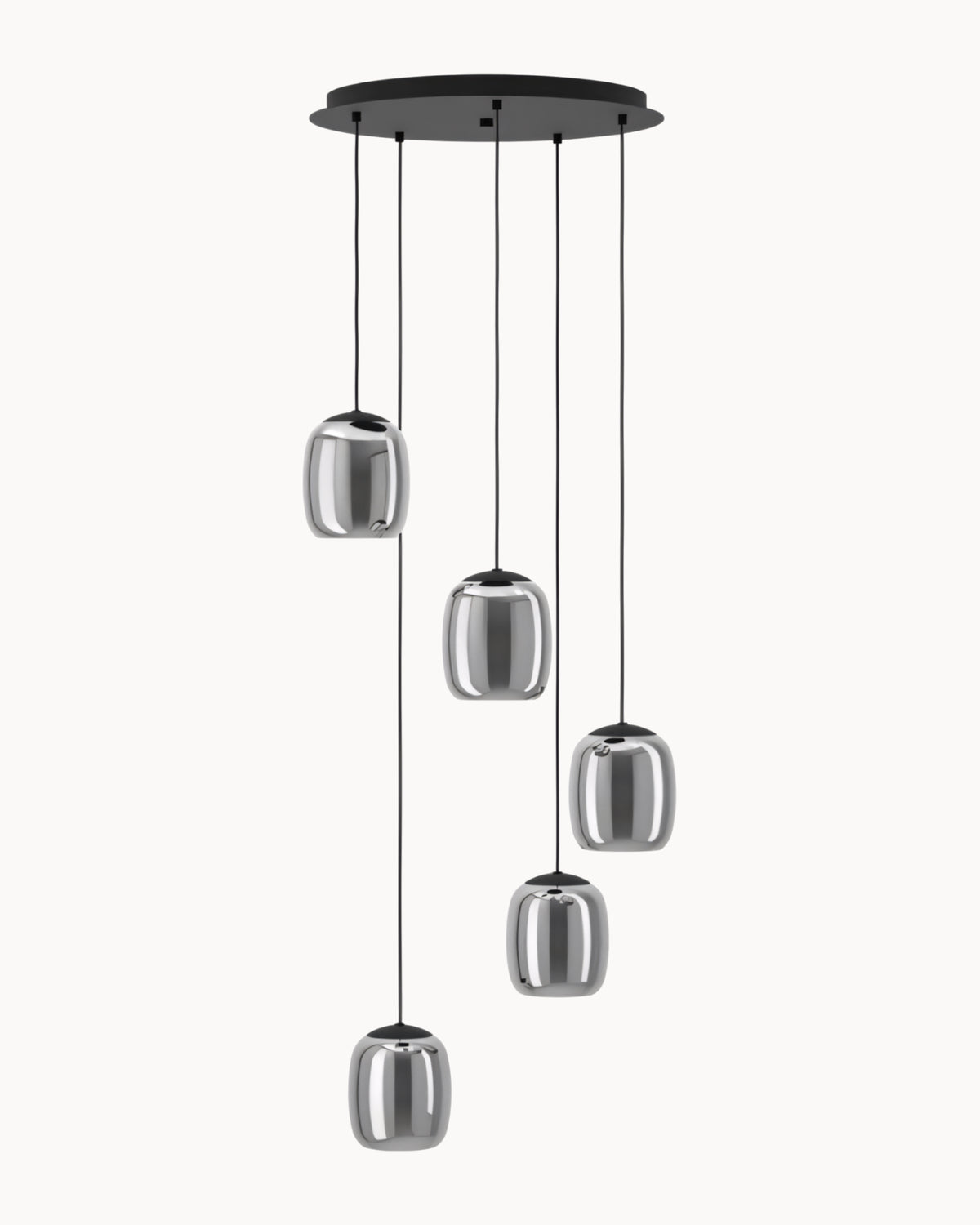 Ciampino 5 Light Pendant Black