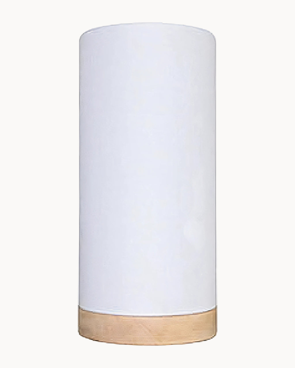 Mala Table Lamp Wood Trim with White Shade