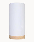 Mala Table Lamp Wood Trim with White Shade