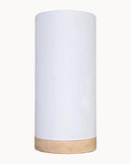 Mala Table Lamp Wood Trim with White Shade