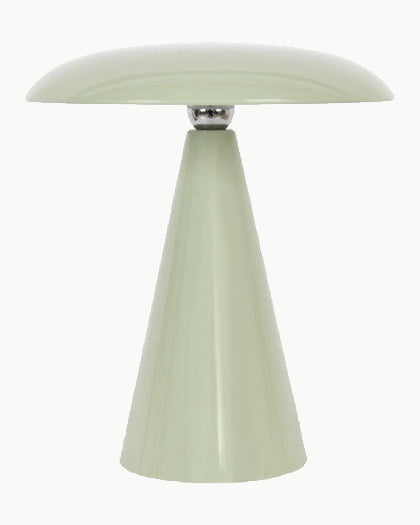 Mushroom style table lamp in green
