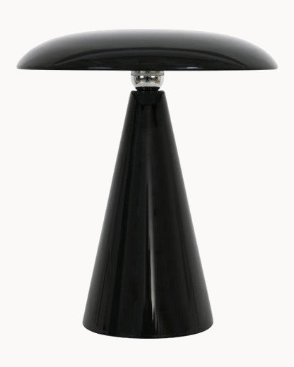 Mushroom astyle table lamp in black