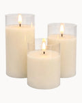 Calore LED Clear Glass Candle Set with Remote