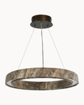 Sorrento 550mm CCT Silver Travertine Pendant with Bronze Trim
