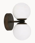 Ostro IP44 Wall Light Bronze with Opal Glass