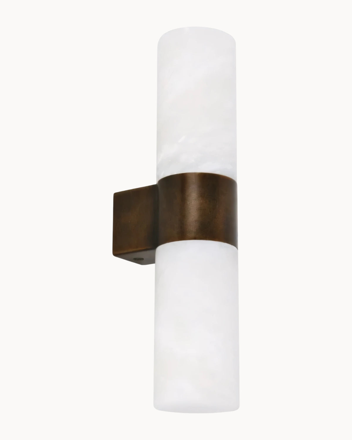Monroe Alabaster Wall Light Bronze Trim