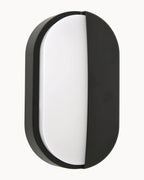 Ciro IP65 CCT Oval Eyelid Wall Light Black/White
