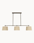 Cardini 3 Bar Pendant Bronze with Natural Shade