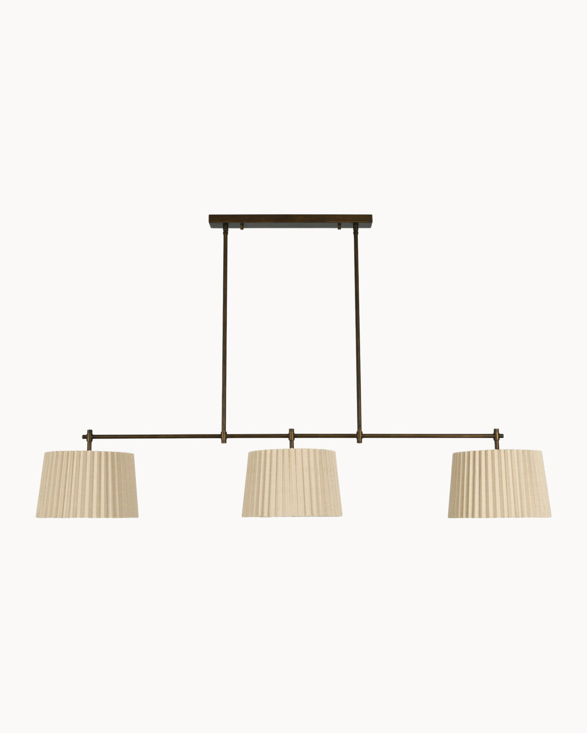 Cardini 3 Bar Pendant Bronze with Natural Shade