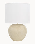 Casa Table Lamp Travertine with White Shade